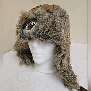NHL Minnesota Wild Old Time Hockey Camoflauge Camo Trapper Fur Hat